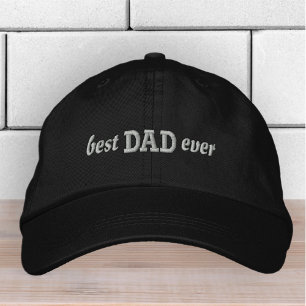 Best Dad Ever Modern Simple Typography Embroidered Hat