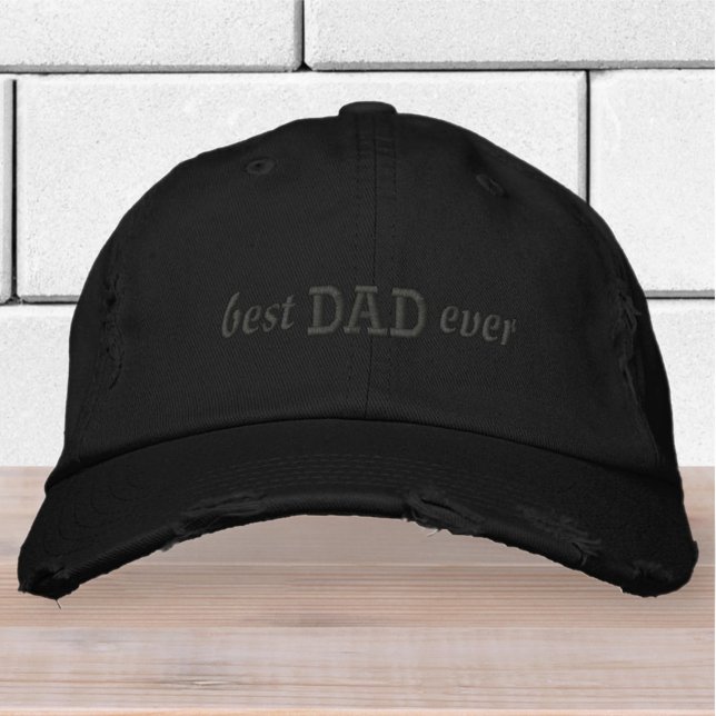 Best Dad Ever Modern Simple Typography Embroidered Hat (Creator Uploaded)