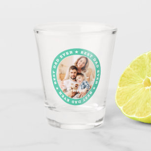 Best Dad Ever Modern Star Custom Photo Shot Glass