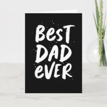 Best dad ever modern trendy black Father's Day