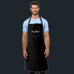 Best DAD Ever Modern Typography Personalised Apron<br><div class="desc">Show your appreciation for the best dad ever with our Modern Typography Personalised Apron in Black and White! This stylish apron features bold modern typography, making a striking statement. Personalise it with your dad's name or a special message to add a heartfelt touch. Crafted with durable materials, it's perfect for...</div>