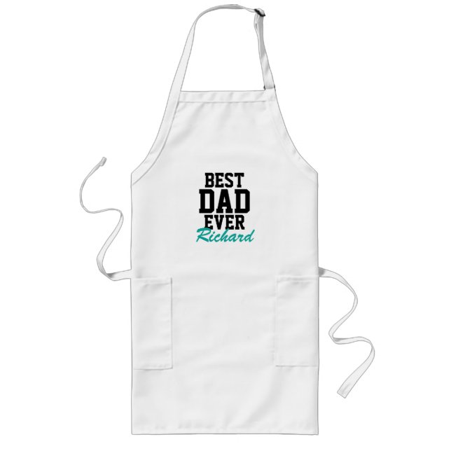 Best Dad Ever Monogram Father's Day Grilling Apron (Front)