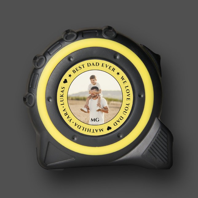 Best Dad Ever Monogram Father's Day Photo 1 (Best Dad Ever Monogram Father's Day Photo Tape Measure
)