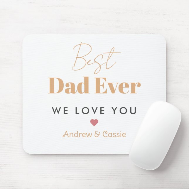 Best dad ever mouse pad (With Mouse)
