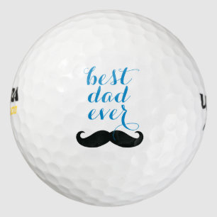 Best Dad Ever Moustache Custom Happy Father's Day Golf Balls