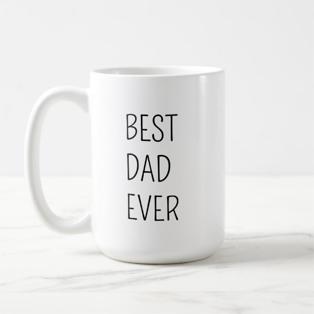 Best Dad Ever Mug, Dad Mug, Personalised Dad Mug (Left)