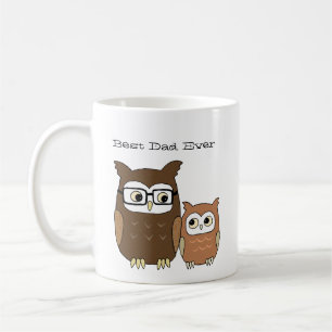 Best Dad Ever mug Owl Father and Child cute gift