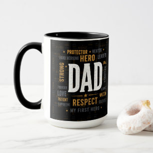 Best Dad Ever Mug Respect Hero Father Coffee Mug