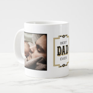 Best Dad Ever Multi-Photo Large Coffee Mug