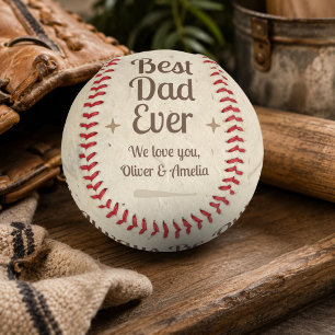Best Dad Ever MVP Keepsake Gift Baseball