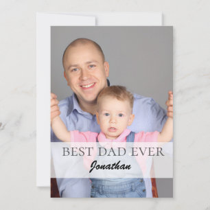 Best Dad Ever Name Quote Family Design Holiday Card