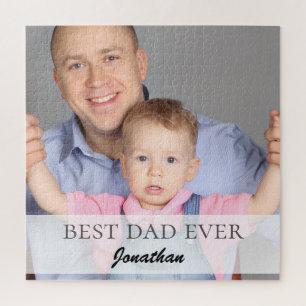 Best Dad Ever Name Quote Family Design Jigsaw Puzzle
