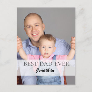 Best Dad Ever Name Quote Family Design Postcard