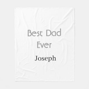 Best dad ever name simple minimal father's dayname fleece blanket