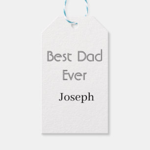 Best dad ever name simple minimal father's dayname gift tags