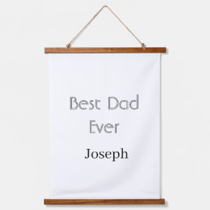 Best dad ever name simple minimal father's dayname hanging tapestry
