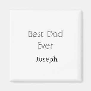 Best dad ever name simple minimal father's dayname magnet