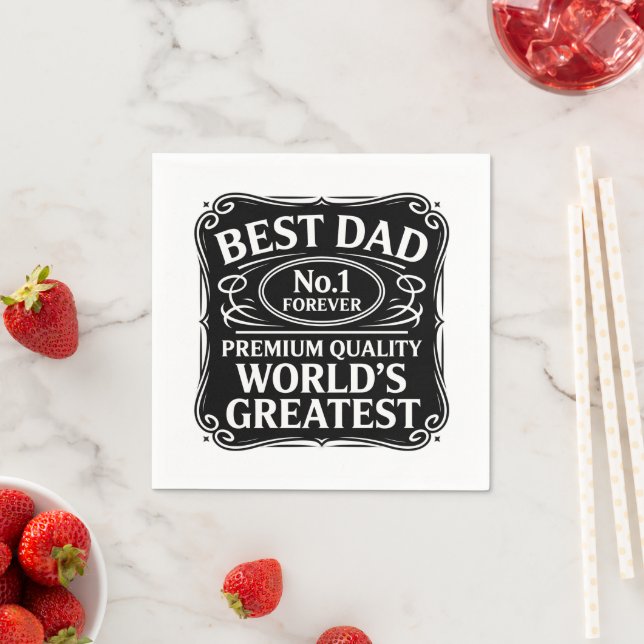 Best Dad Ever Napkin (Insitu)