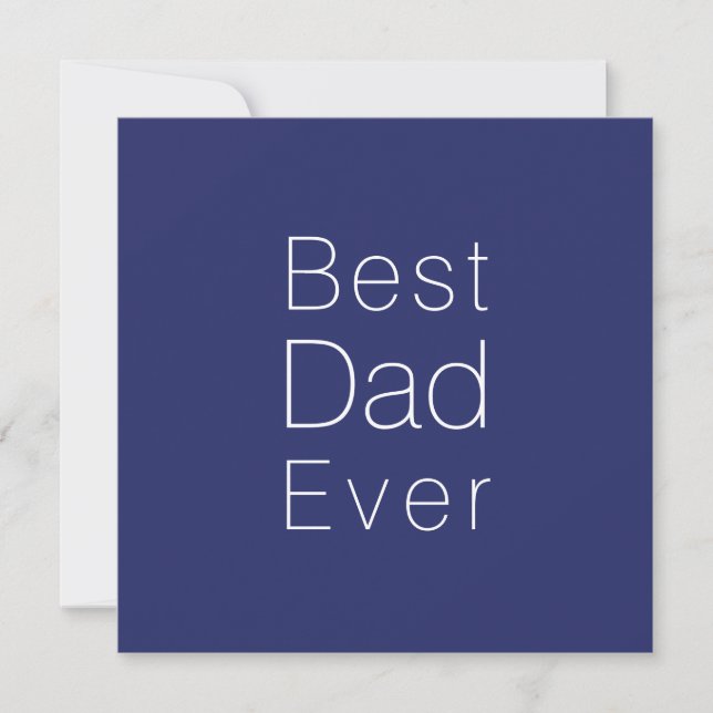 Best Dad Ever navy blue white minimalist modern (Front)