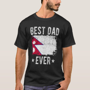 Best Dad Ever Nepal Flag Best Nepalese Dad T-Shirt