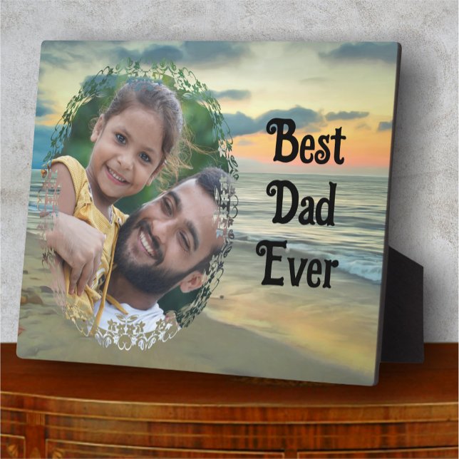 Best Dad Ever Ocean Sunset 0735 Plaque (Creator Uploaded)