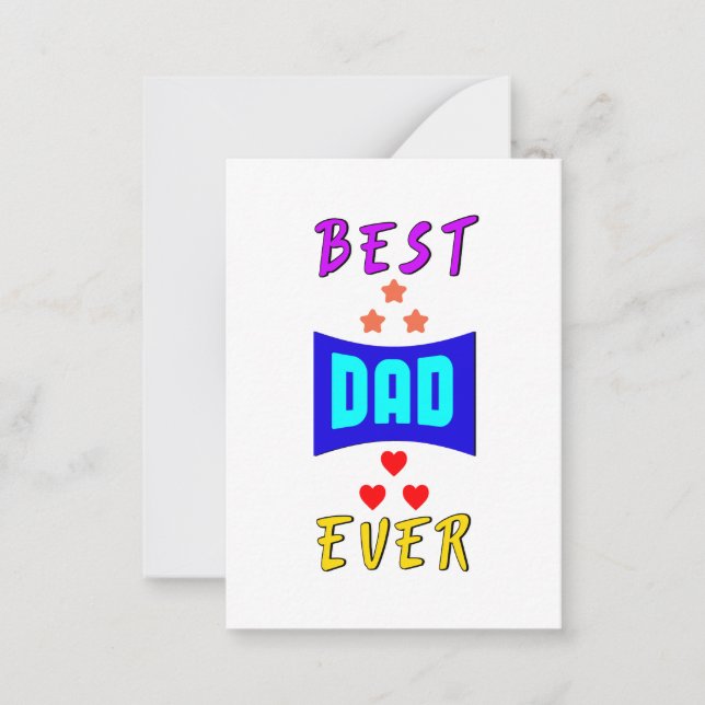 Best Dad Ever Papa Daddy Dada Gifts Father's Day Card (Front)