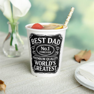 Best Dad Ever Paper Cups