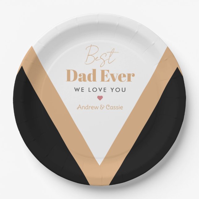Best dad ever paper plate (Front)