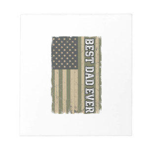 Best Dad Ever Patriotic Flag Vintage Father Shirt_ Notepad