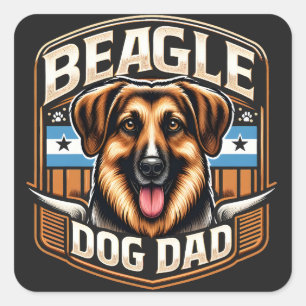 Best Dad Ever - Personal Gift Dog Dad For Husband Square Sticker