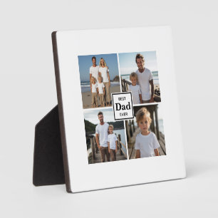 Best dad ever personalised 4 photo template plaque