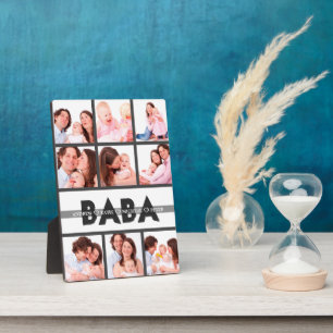Best Dad Ever , Personalised 9 Photo College gift Plaque