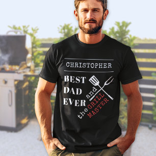 Best Dad Ever Personalised BBQ Grill Master T-Shirt