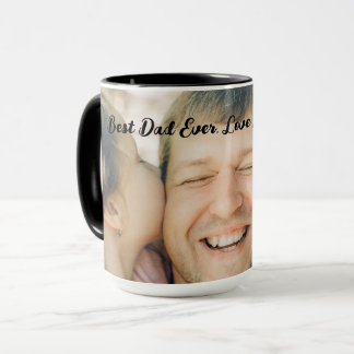 Best Dad Ever Personalised Cute Photo Kids Names  Mug