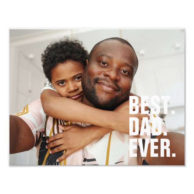 Best Dad Ever Personalised Fathers Day Photo Print (Front)