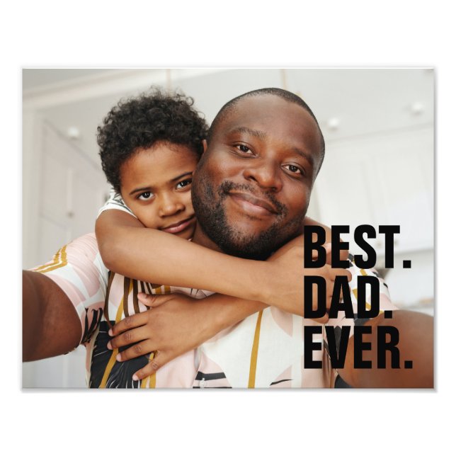 Best Dad Ever Personalised Fathers Day Photo Print (Front)