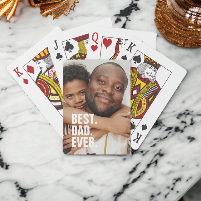 Best Dad Ever Personalised Fathers Day Playing Cards (Creator Uploaded)