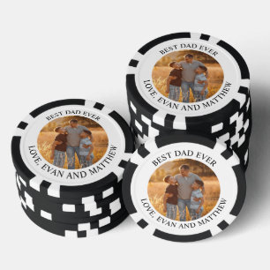 "Best Dad Ever" Personalised Father's Day Poker Chips