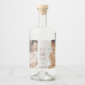 Best Dad Ever" Personalised Food & Beverage Label 