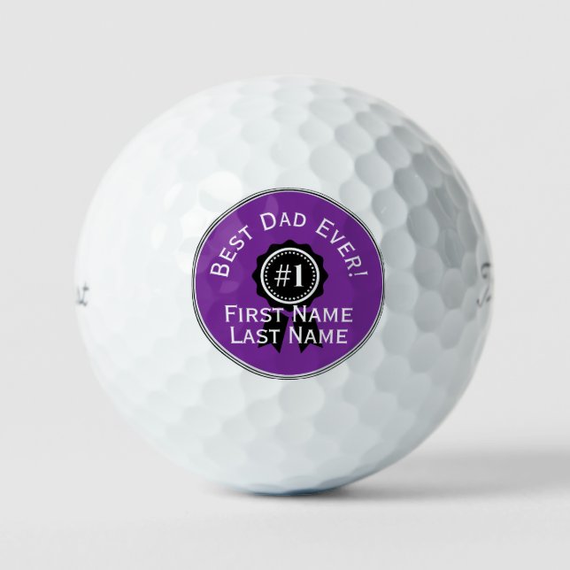 Best Dad Ever Personalised Golf Balls HAMbWG (Front)