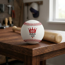 Best Dad Ever Personalised Image Baseball