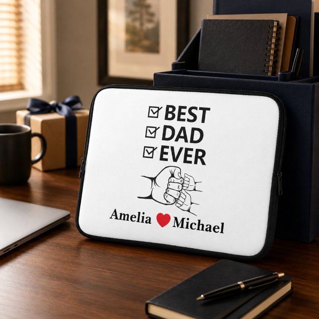 Best Dad Ever Personalised Laptop Bag (Creator Uploaded)