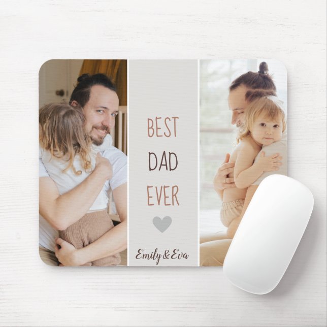 Best Dad Ever Personalised Mouse Pad (With Mouse)