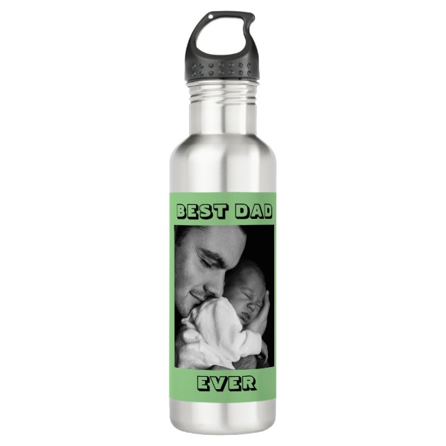 Best Dad Ever | Personalised Photo  710 Ml Water Bottle (Front)