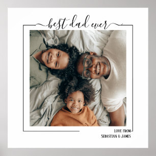 Best Dad Ever Personalised Photo and Text Poster