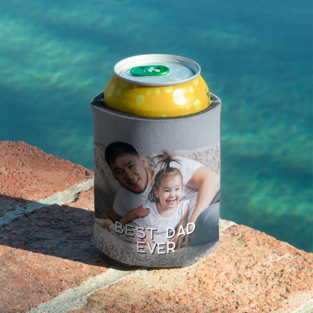 Best Dad Ever Personalised Photo Can Cooler (In Situ Pool)