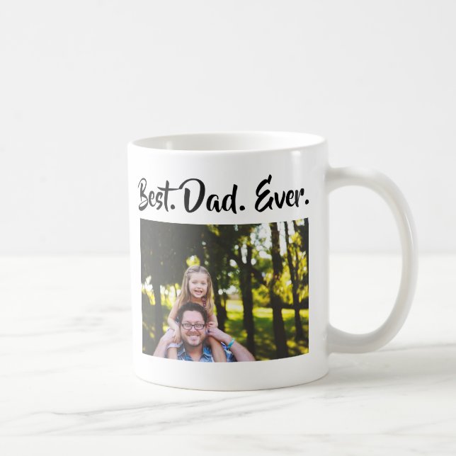Best Dad Ever Personalised Photo Coffee Mug (Right)