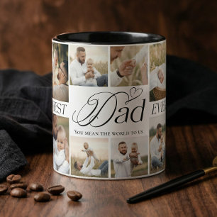 Best Dad Ever Personalised Photo Collage keepsake Mug