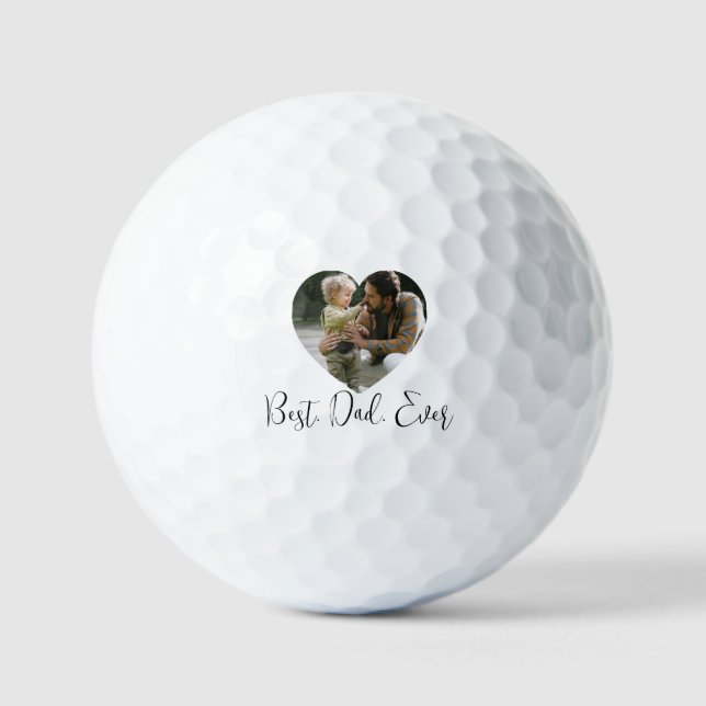 Best Dad Ever Personalised Photo Golf Balls (Front)