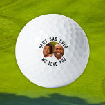 Best Dad Ever – Personalised Photo Golf Balls<br><div class="desc">Celebrate his love for golf with this custom ball set with a printed photo of his children and the heartfelt quote "Best Dad Ever". You can change the second line "we love you" for any custom message, the kids' initials, or names. Perfect for Father's Day, his birthday, or any special...</div>